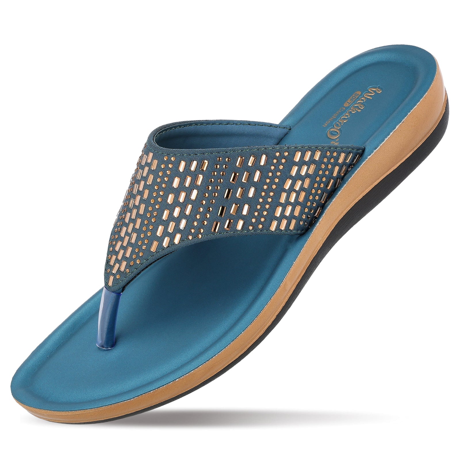 Sparkles Women's Daily Wear Sandal - WLP71223 Peacock Blue