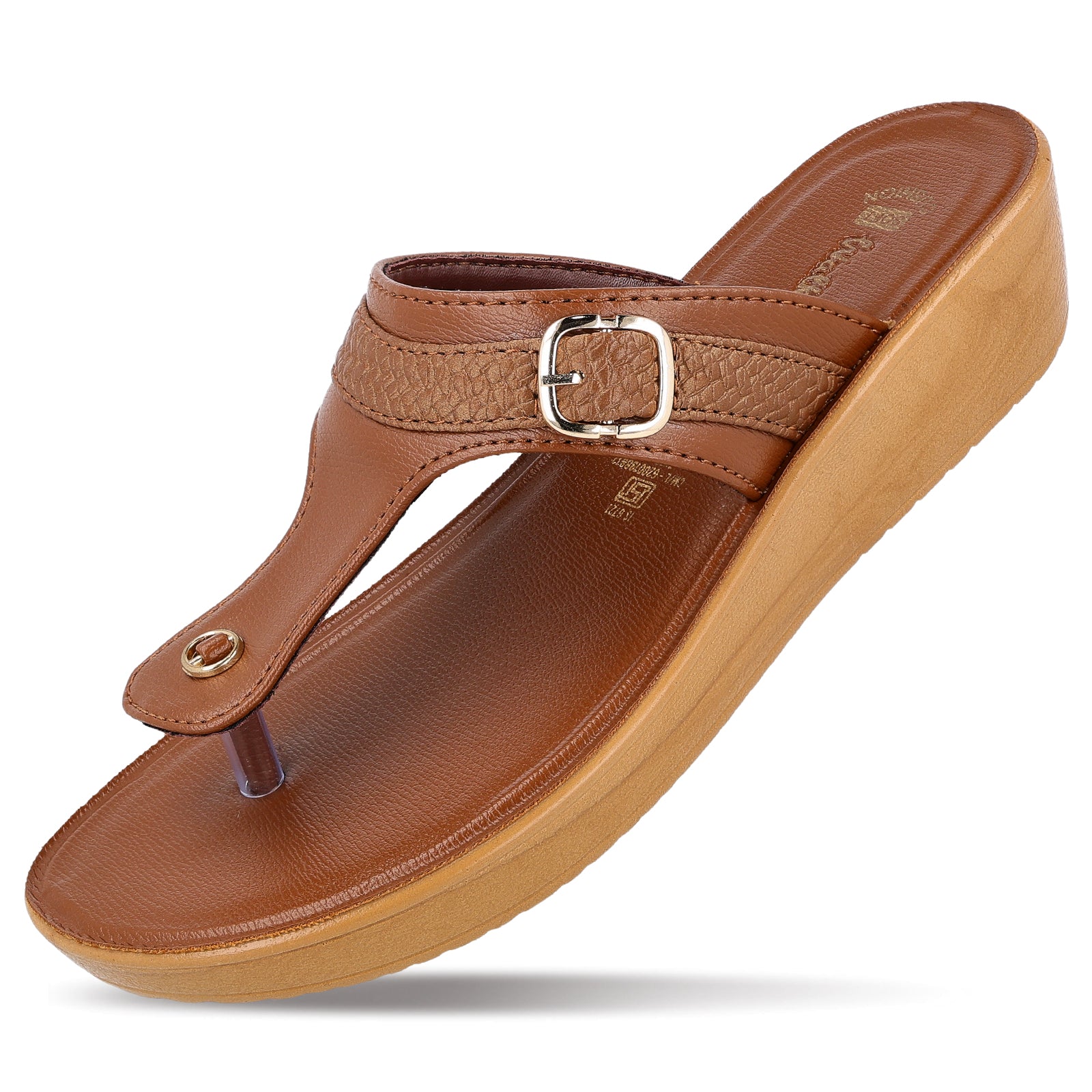 Women's Wedge Heel Sandals  - WLR71204 Brown