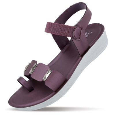 Women's Wedge Heel Sandals  - WLR77021 Purple
