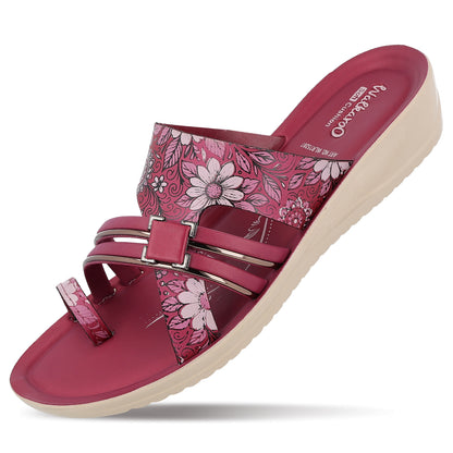 Women's Daily Wear Sandals - WLR75207 Maroon