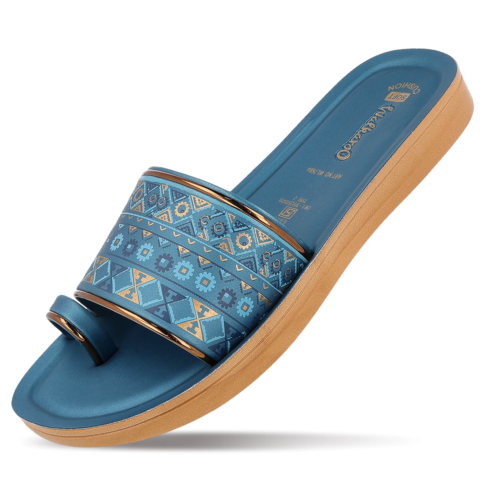 Women's Slide Sandals - WL7684 Peacock Blue