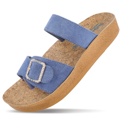 Women's Daily Wear Sandals - WLP74015 Blue Beige