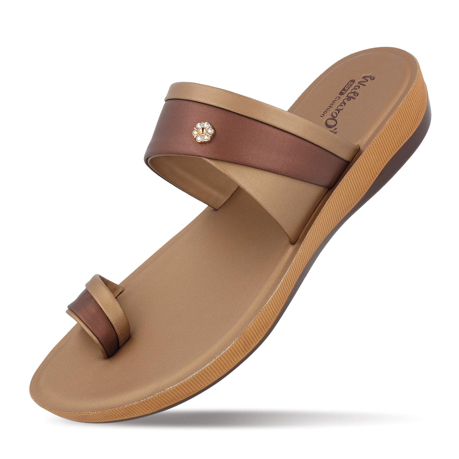 Women's Daily Wear Sandals - WE2358 Brass