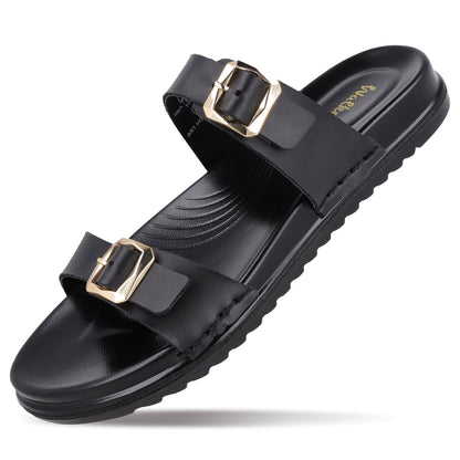 Women's Daily Wear Comfort Sandals - WLP74044 Black