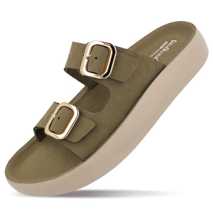 Women's Daily Wear Sandals - WLP74038 Olive