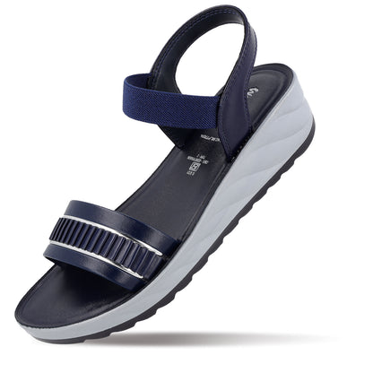 Women's Wedge Heel Sandals  - WLP77014 Blue