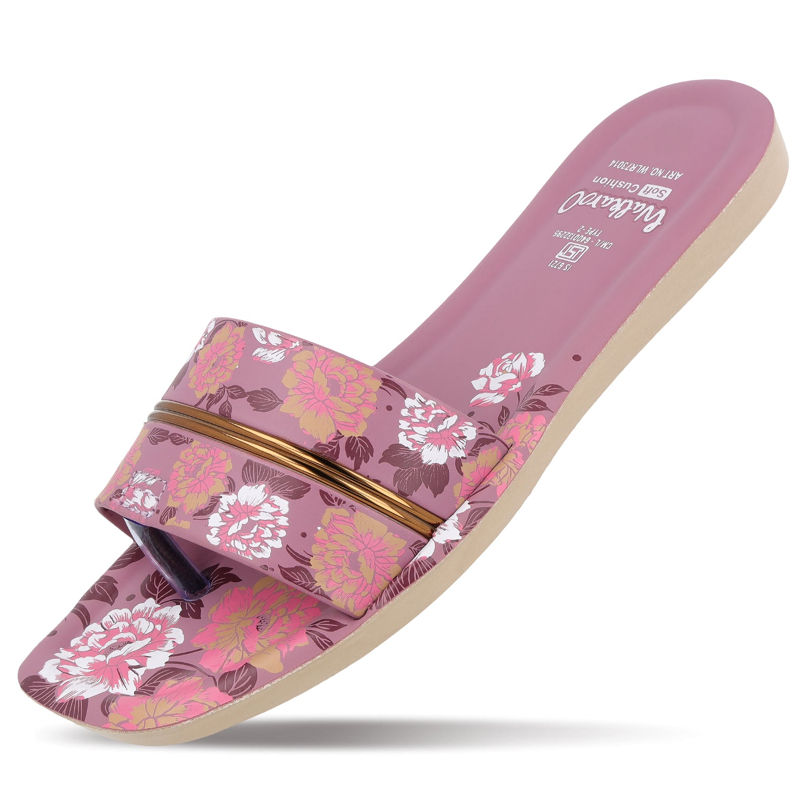 Women's Slide Sandals - WLR73014 Mauve