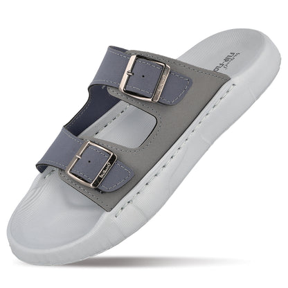 Men's Daily Wear Sandals - FGP45004 Light Grey Navy Blue