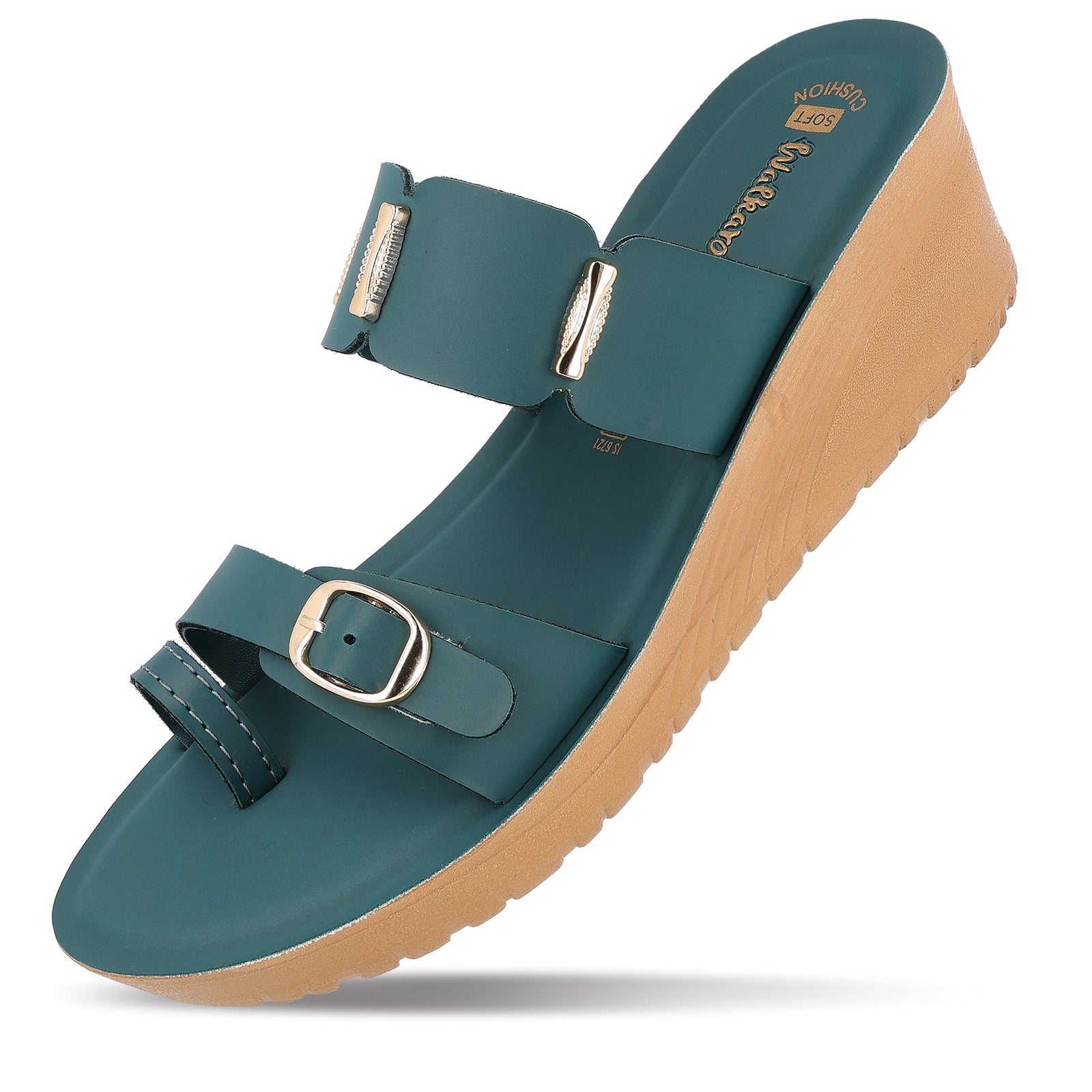 Women's Wedge Heel Sandals  - WLR74020 Green