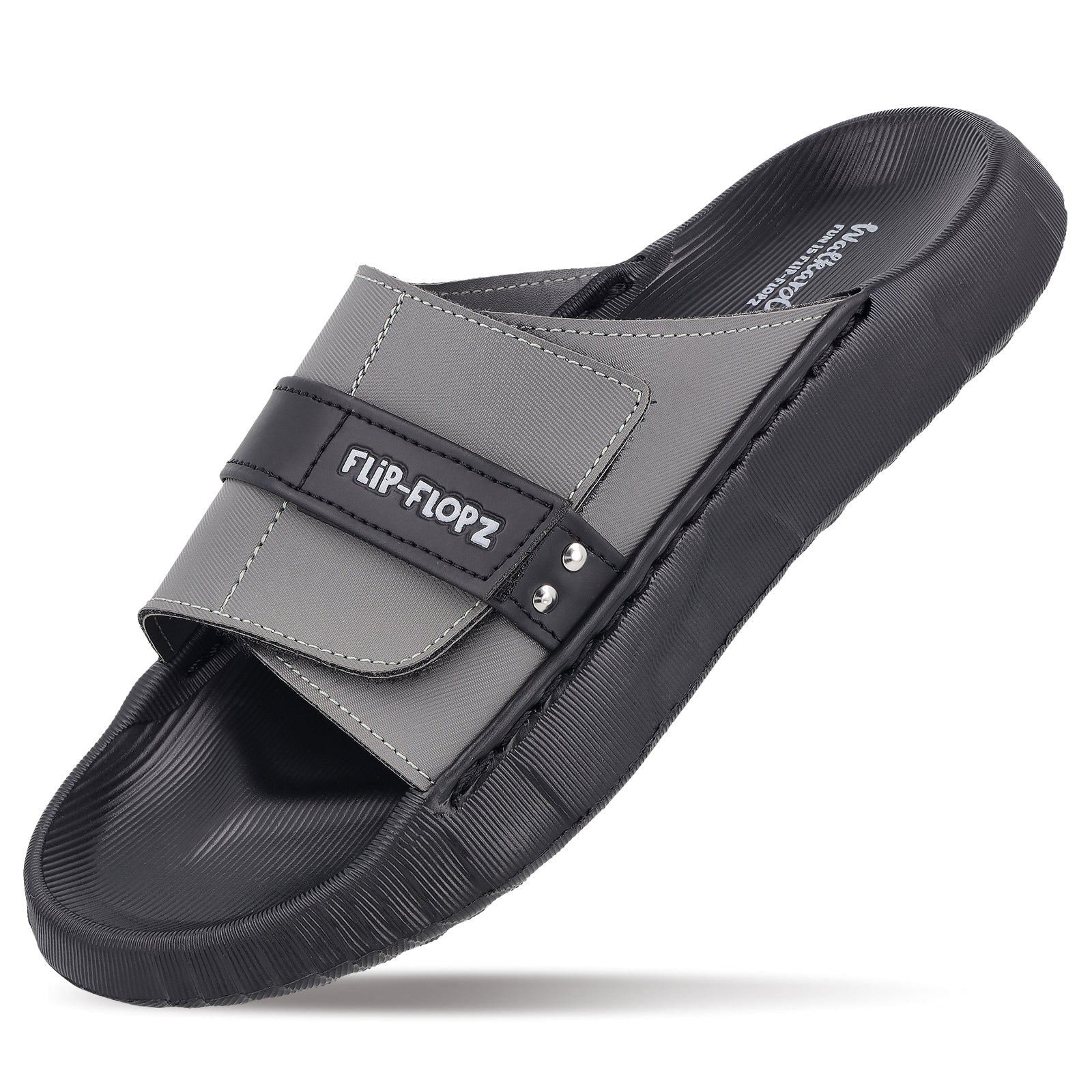 Men's Flip Flops- FGR41706 Black Grey