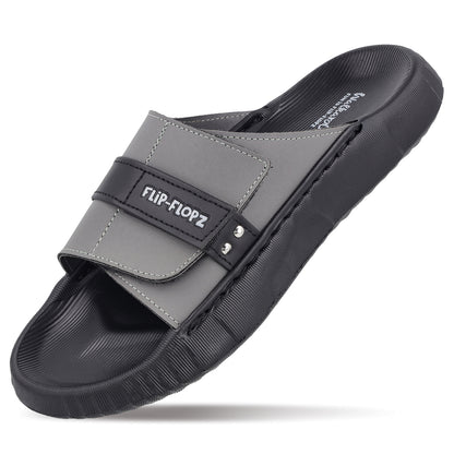 Men's Flip Flops- FGR41706 Black Grey