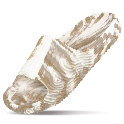 Men's Flip Flop Sliders  - WC8823 Khaki White