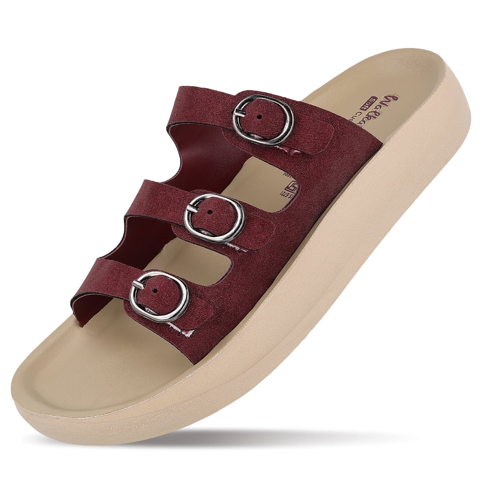 Women's Daily Wear Sandals - WLR74030 Maroon
