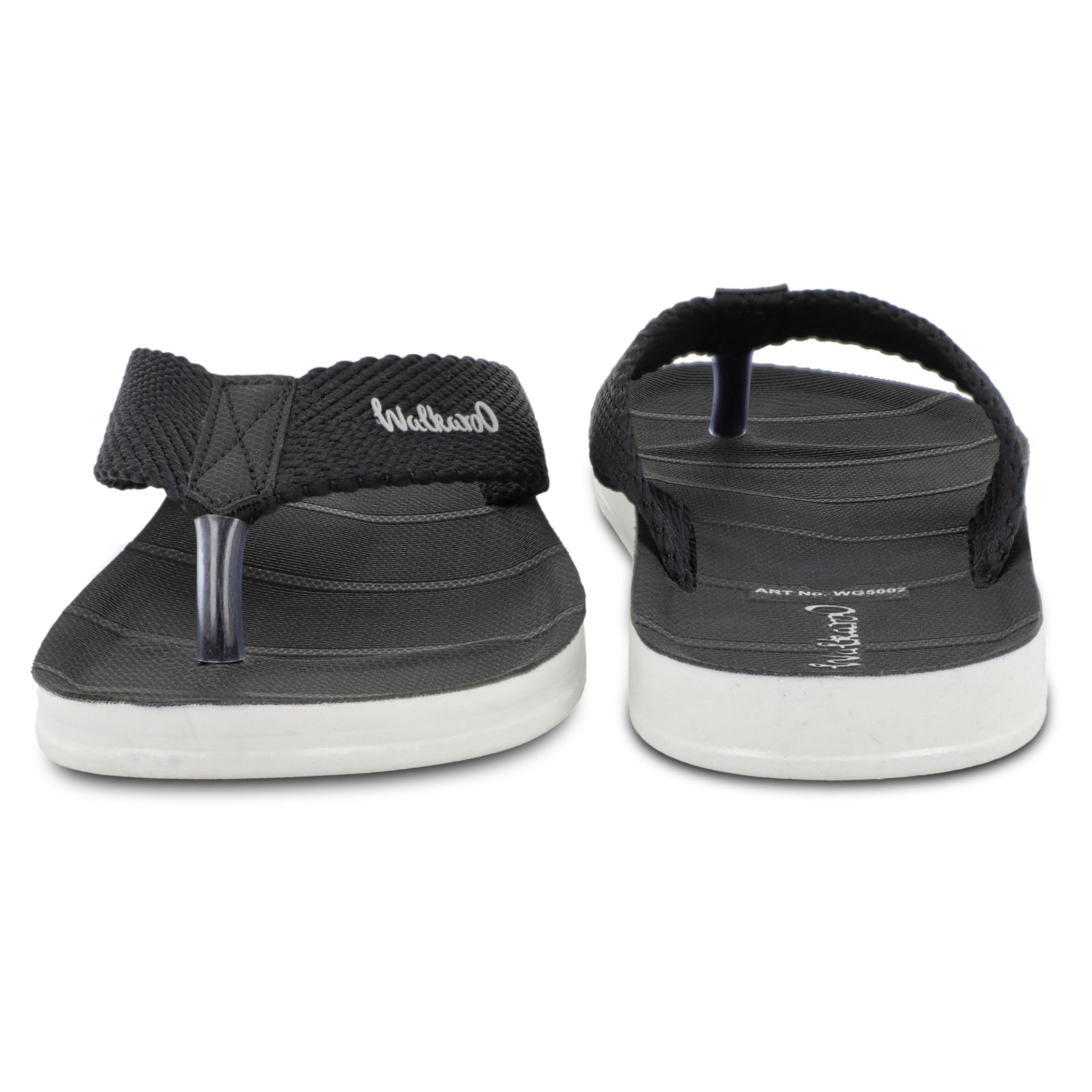Walkaroo Men Solid Thong Sandals  - WG5002 Black