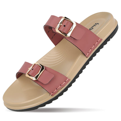 Women's Daily Wear Comfort Sandals - WLP74044 Dusty Rose