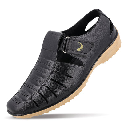 Men's Fisherman Sandals - 12305 Black Beige