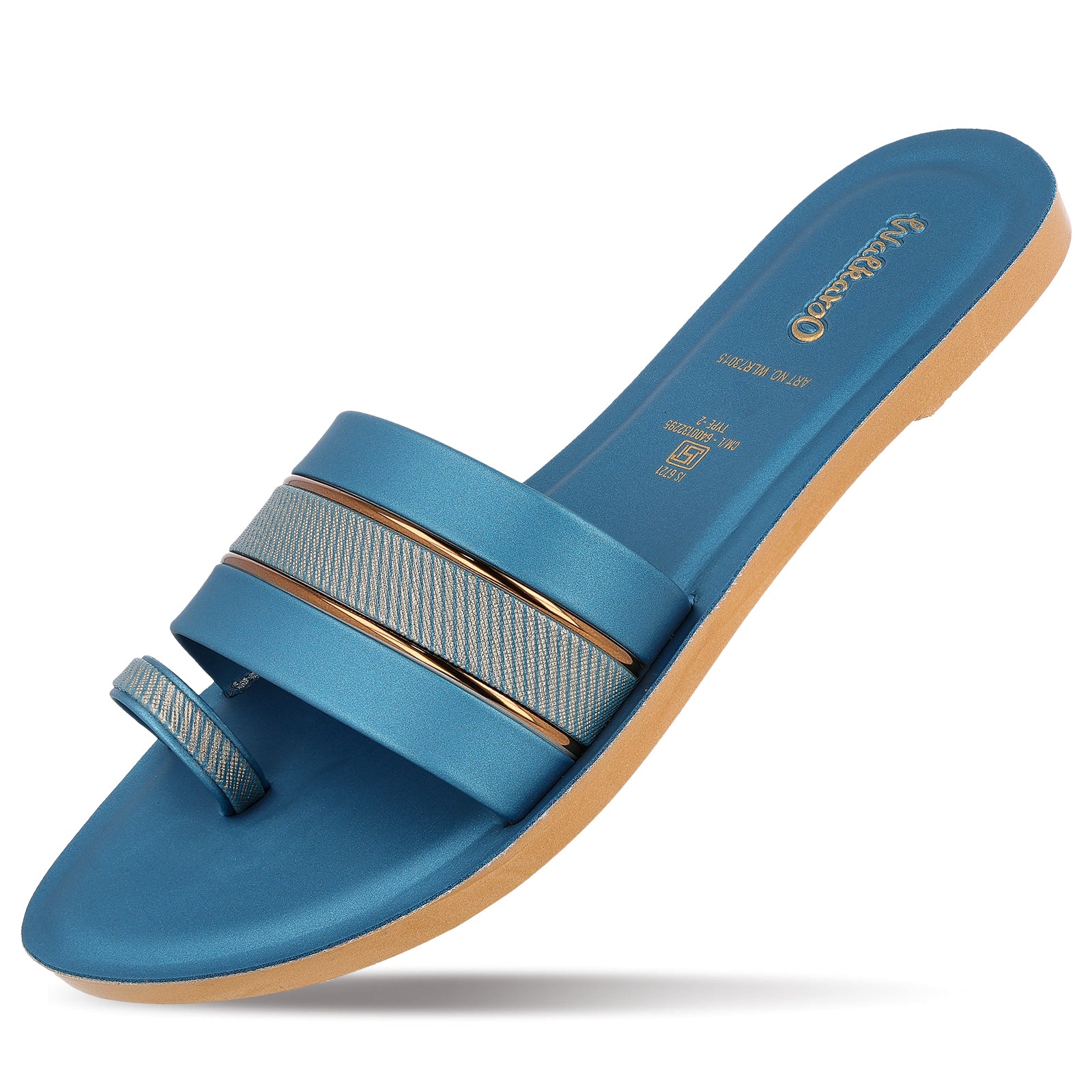 Women's Slide Sandals - WLR73015 Peacock Blue