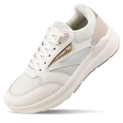 Men's Sports Sneakers - SGE24002 White Beige