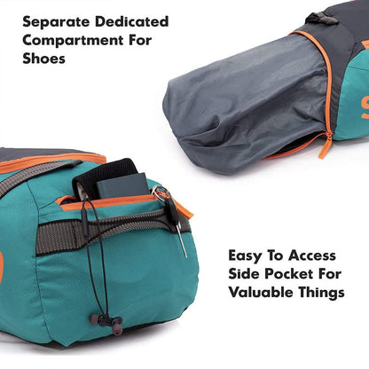 Strabo Weekend Gym & Travel Duffel Bag - Colour Teal 28L Water Resistant - Strabo 