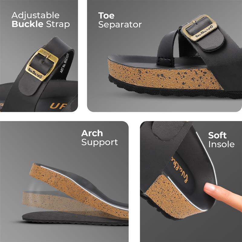 Buy URBANOZ Men's Comfort Sandals - WGE53241 Full Black Online