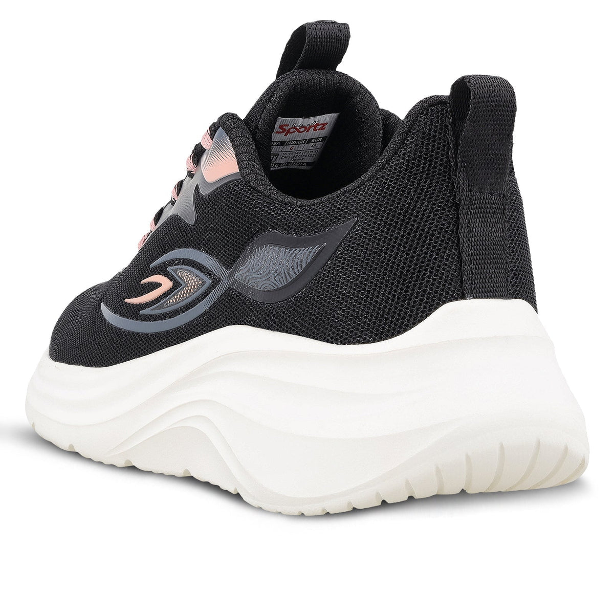 Women's Lace-up Sports Shoe - SLE22998 Black
