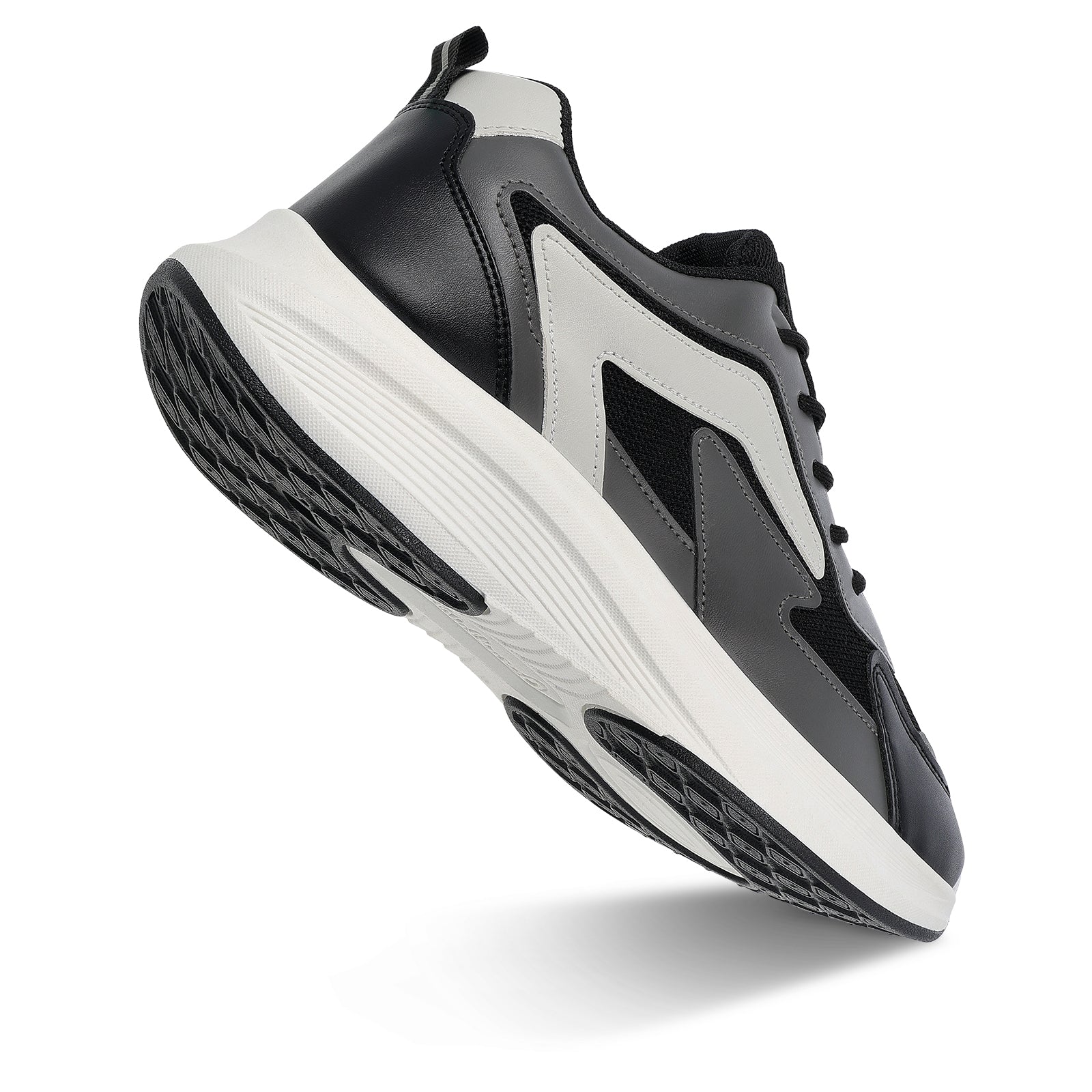 Men's Lace-up Walking Shoes - WS9129 Black Grey