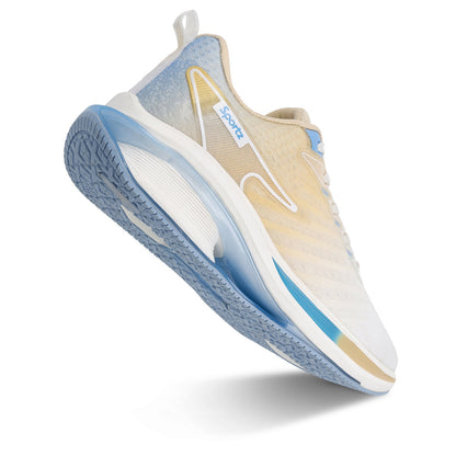 Men's Lace-up Sports Shoe - WS9151 Beige White
