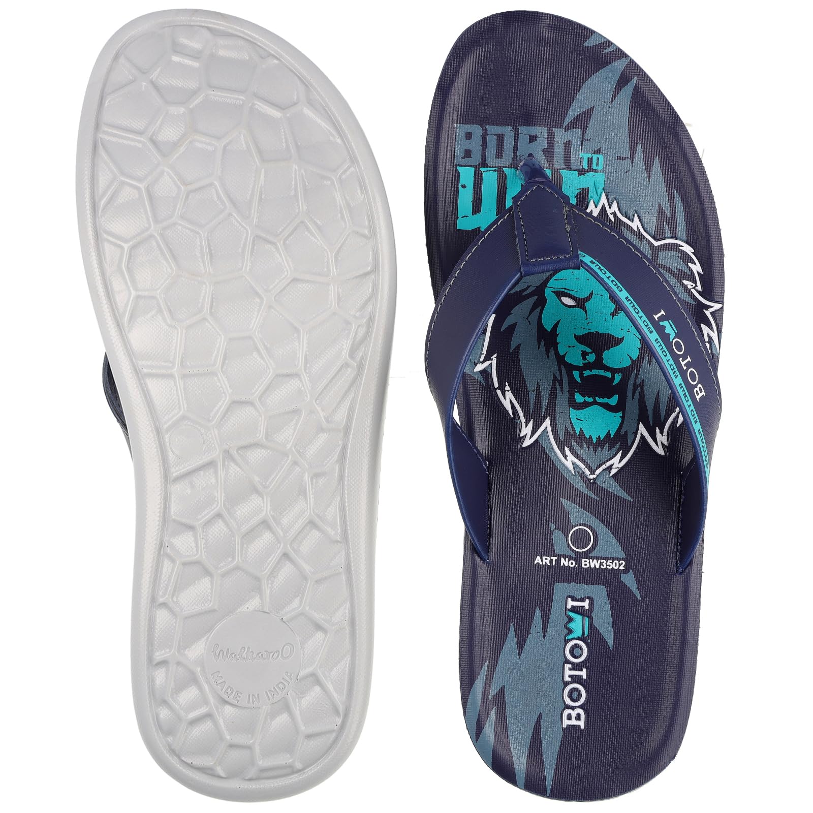BOTOWI Men's Slipper - BW3502 Blue Mint