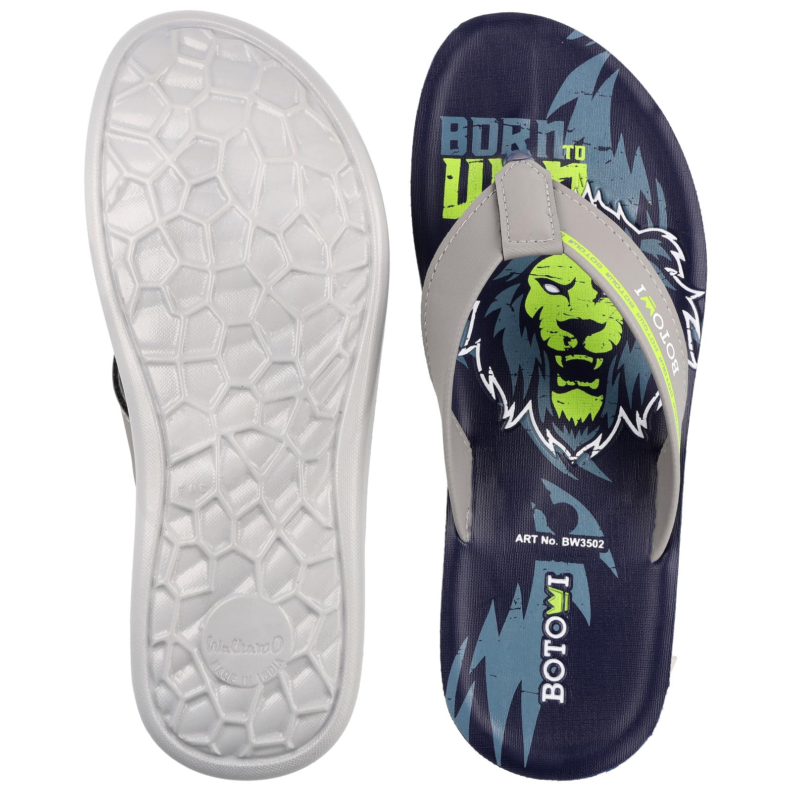 BOTOWI Men's Slipper - BW3502 Blue Grey