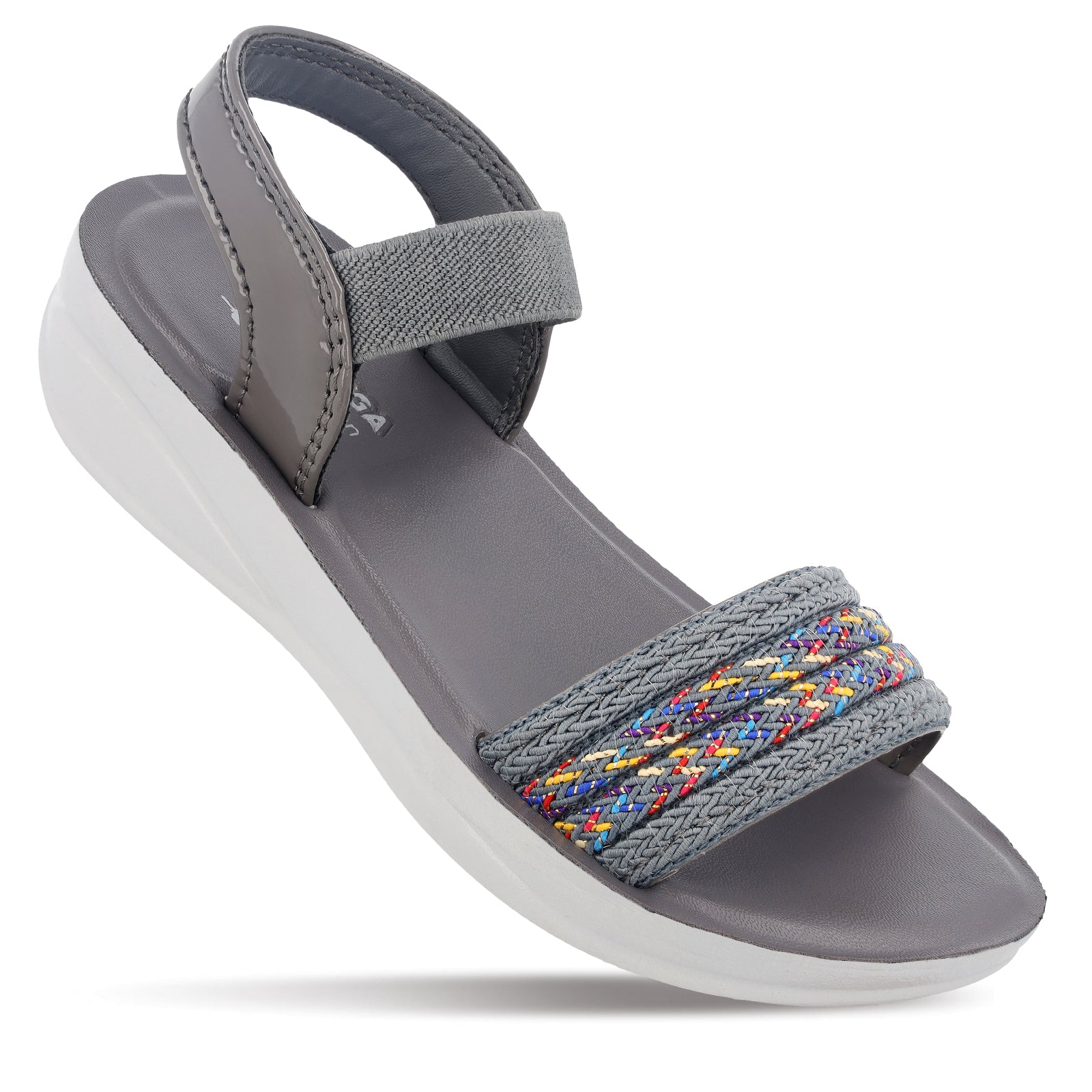 Walkaroo Kids Ankle Strap Heel Sandal  - BT2714 Grey