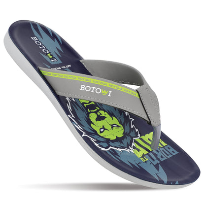 BOTOWI Men's Slipper - BW3502 Blue Grey