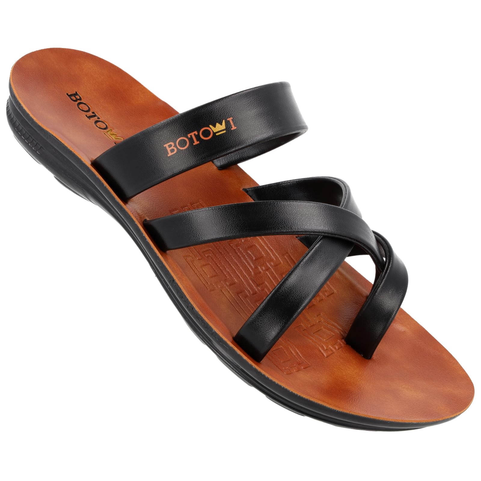 BOTOWI Men's Daily Wear Sandal - BW3504 Black