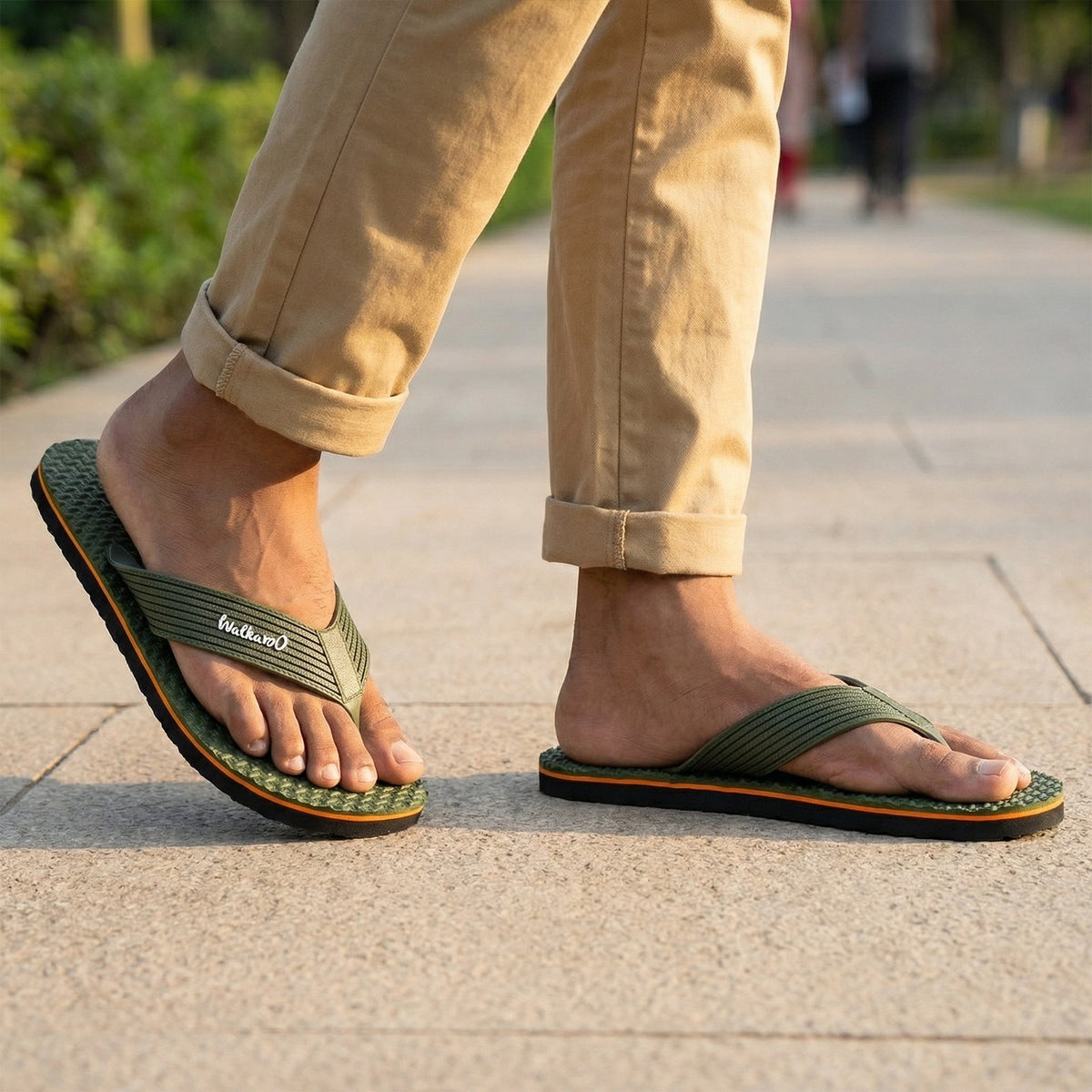 Men's Hawai Slippers - HG193 Olive