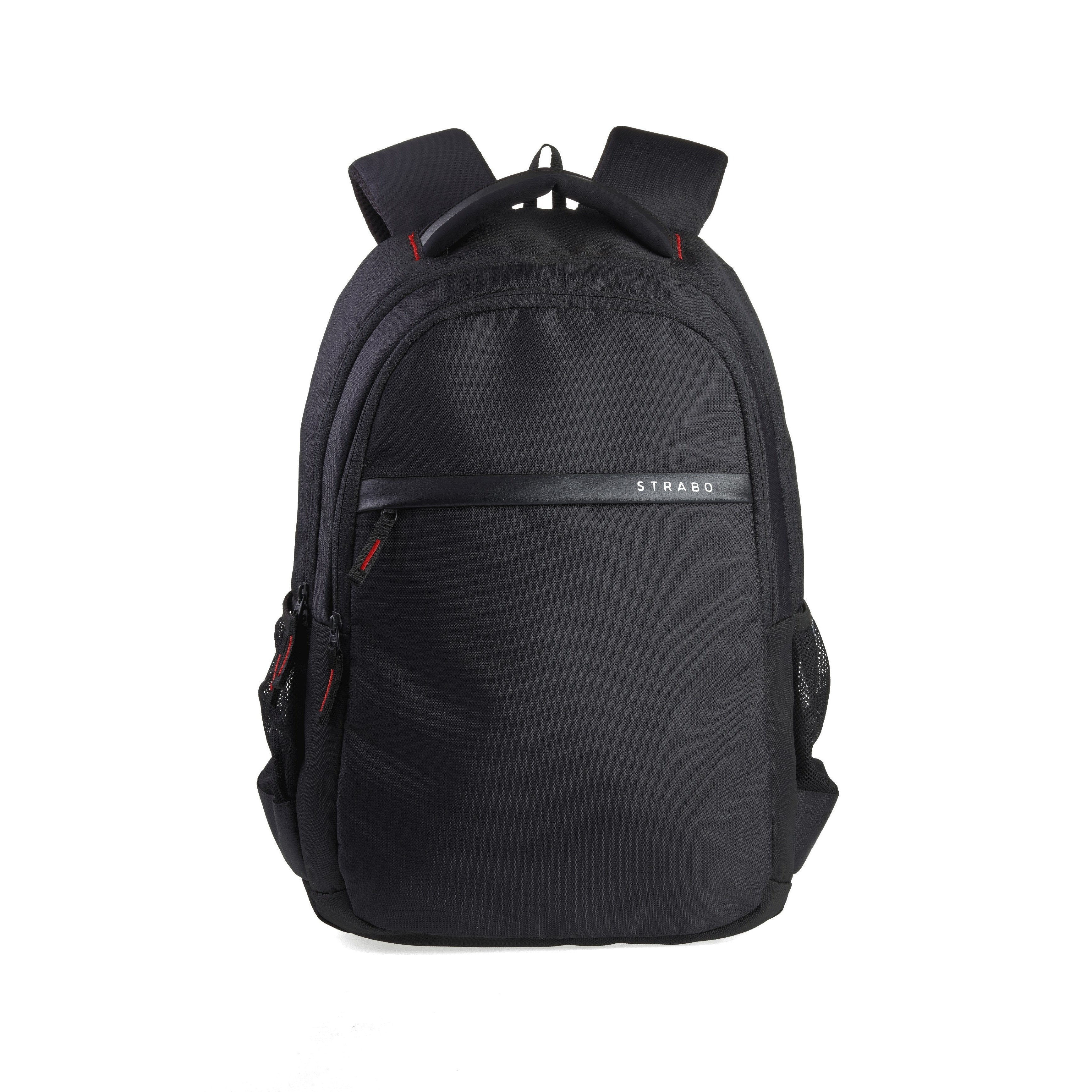Strabo Moto Laptop Bag School & College Backpacks- Color Black  25L Water Resistant - Strabo 