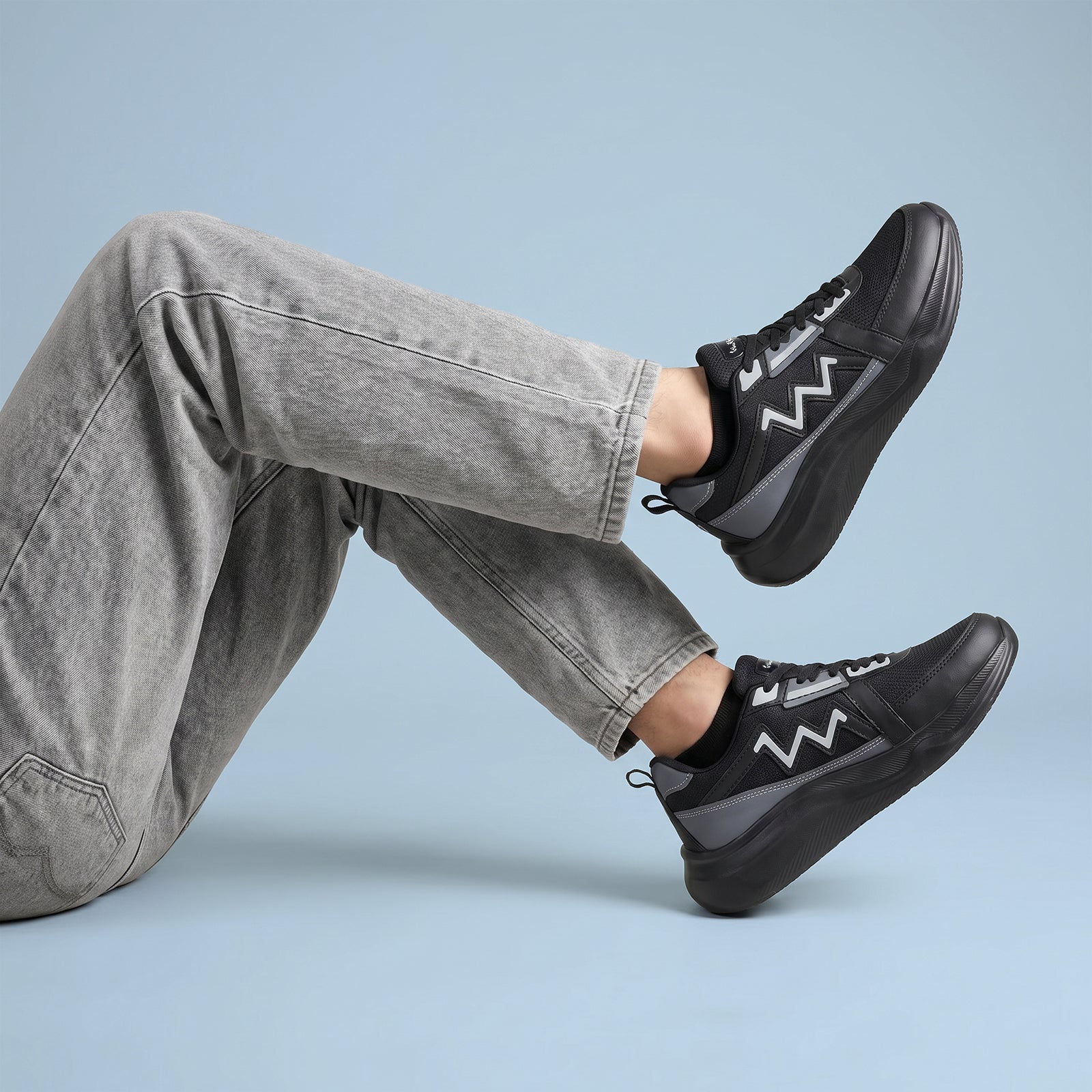 Men's Lace-up Sports Shoe -ONG97006 Black Grey