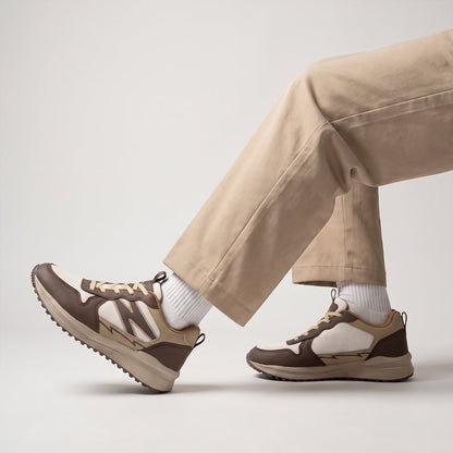 Men's Sports Shoe -ONG97007 White Tan