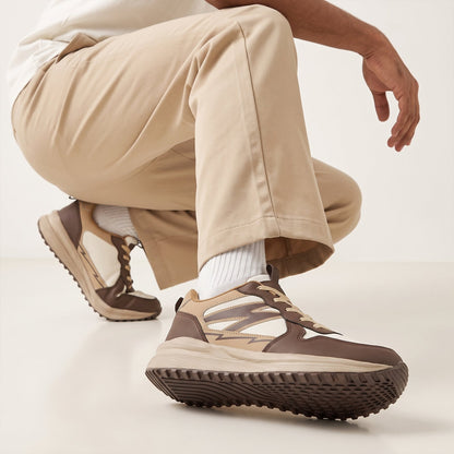 Men's Sports Shoe -ONG97007 White Tan