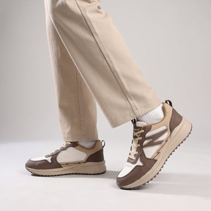 Men's Sports Shoe -ONG97007 White Tan