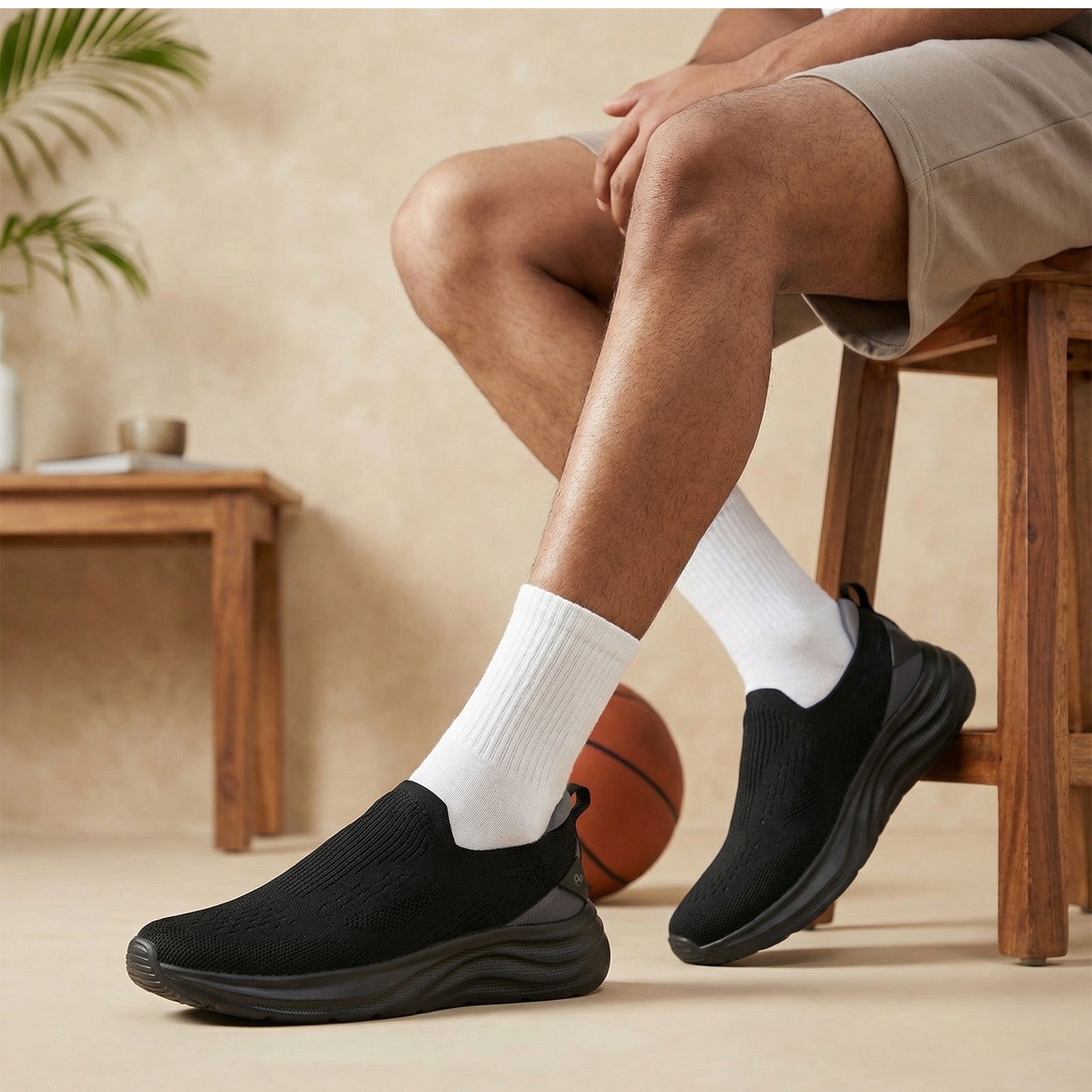 Men's Slip-On Sports Shoe -ONG97011 Black
