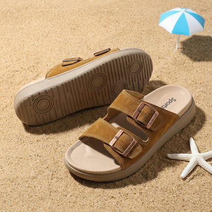 Men's Daily Wear Comfort Sandals - SGE28007 Beige