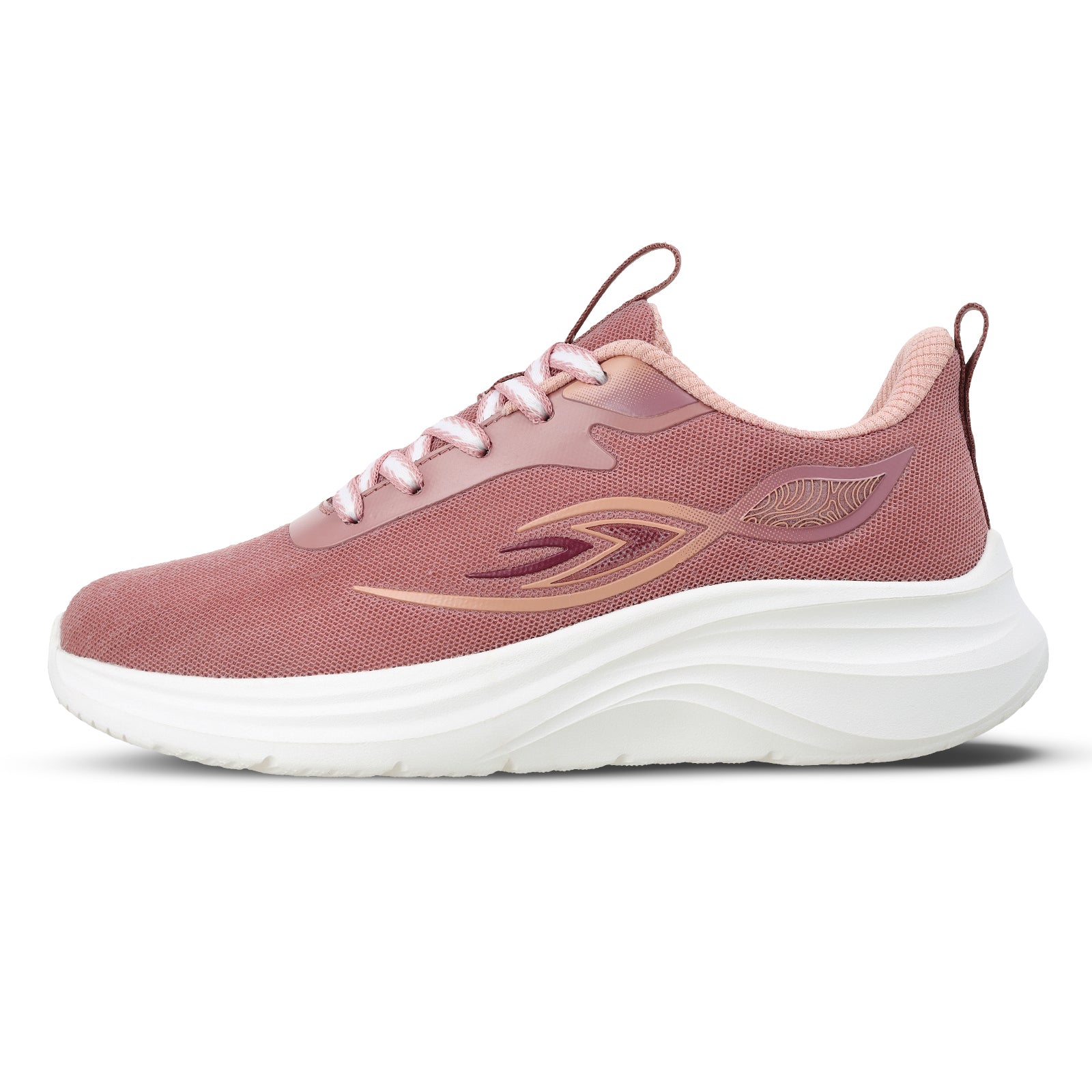 Women's Lace-up Sports Shoe - SLE22998 Peach