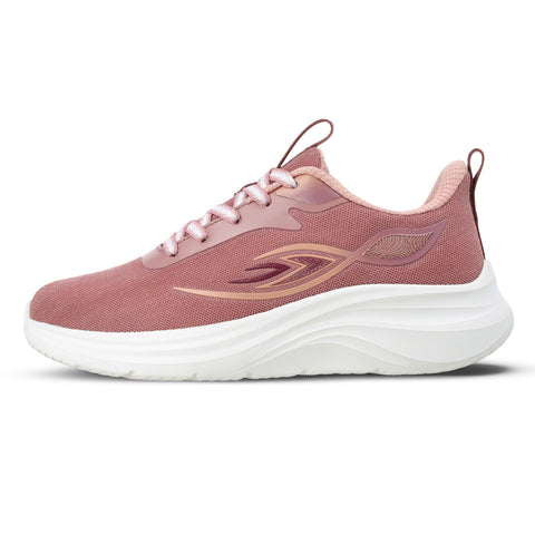 Women's Lace-up Sports Shoe - SLE22998 Peach – Walkaroo Footwear