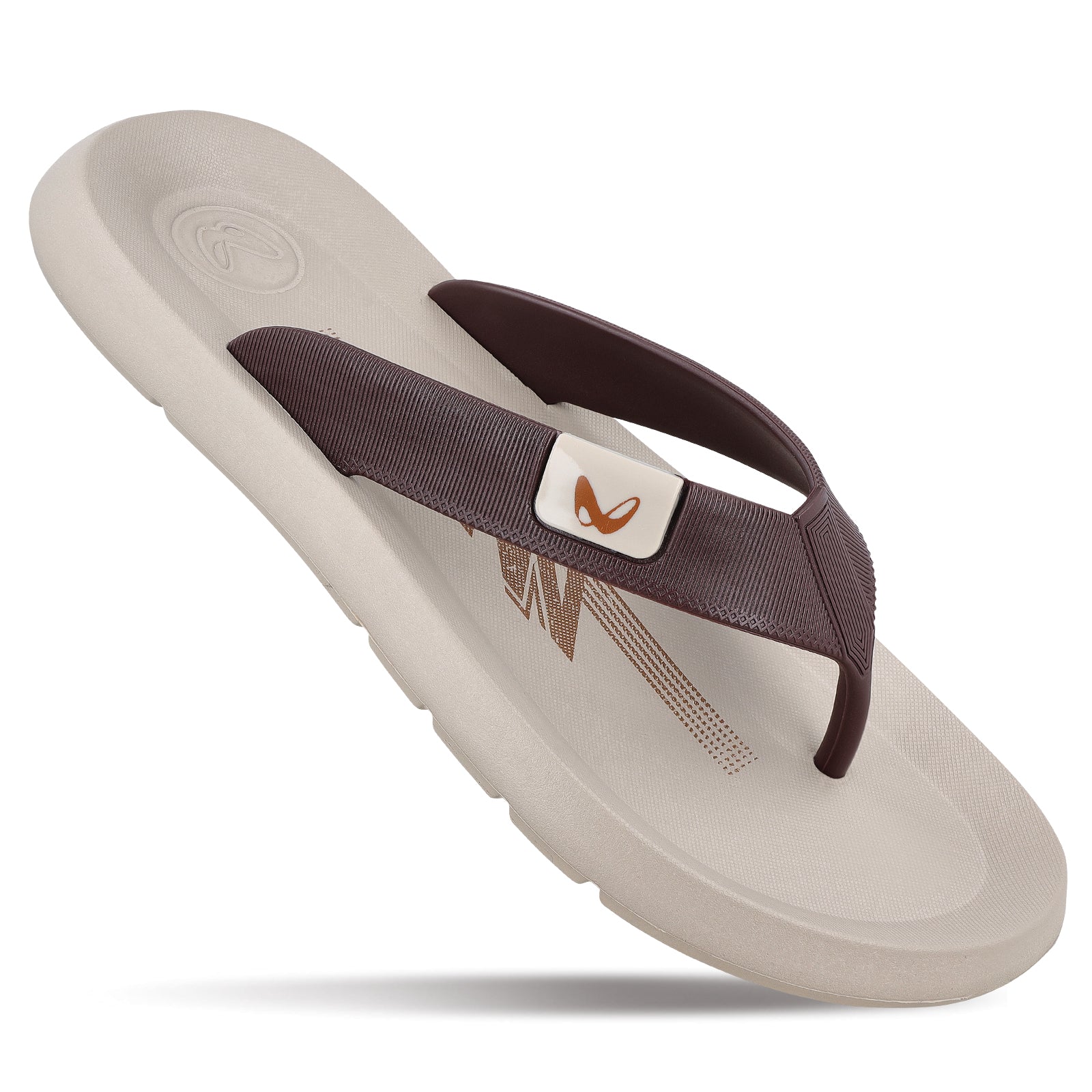 Men's Flip-Flop Slippers - WC4848 Greige Brown – Walkaroo Footwear