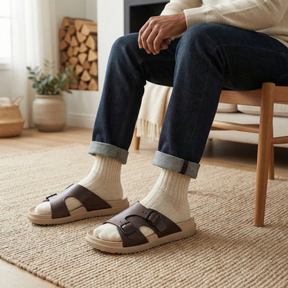 Men's Flip Flop Sandal - WC8714 Greige Brown