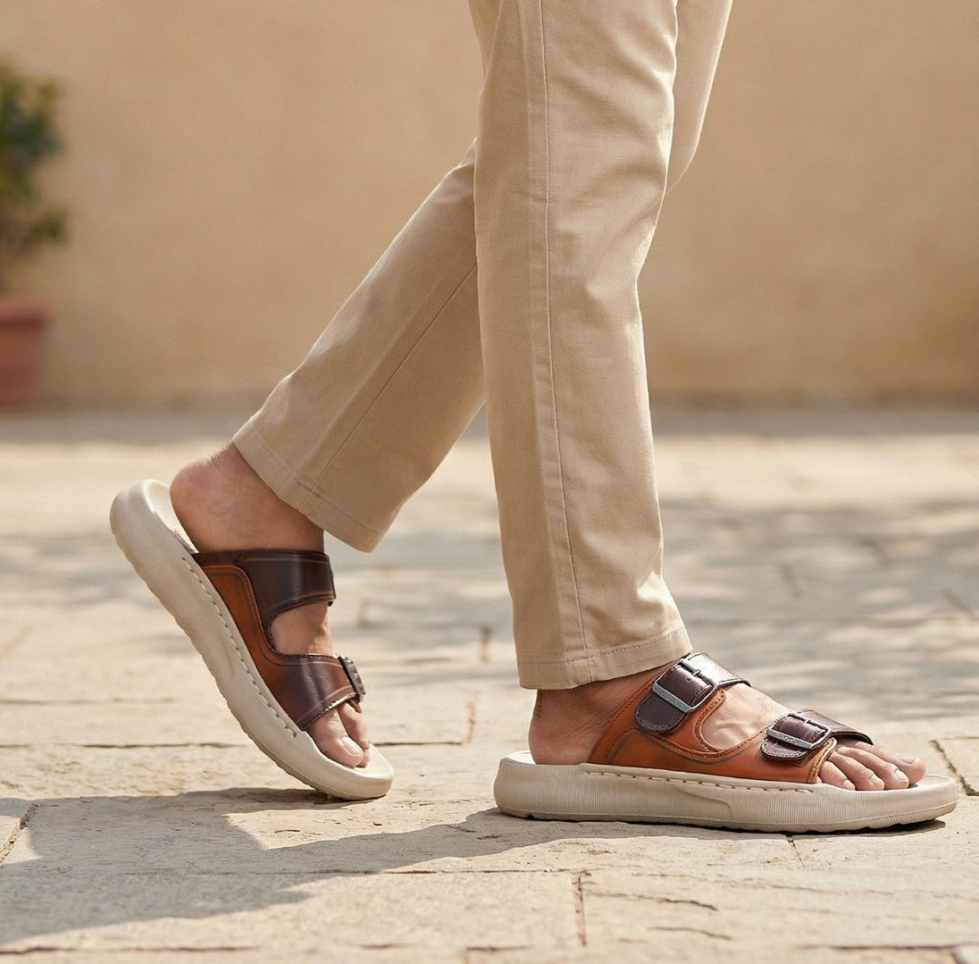 Men's Daily Wear Sandals - WC8764 Brown Tan