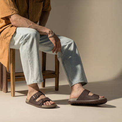 Men's Daily Wear Comfort Sandals - WE1337 Dark Brown