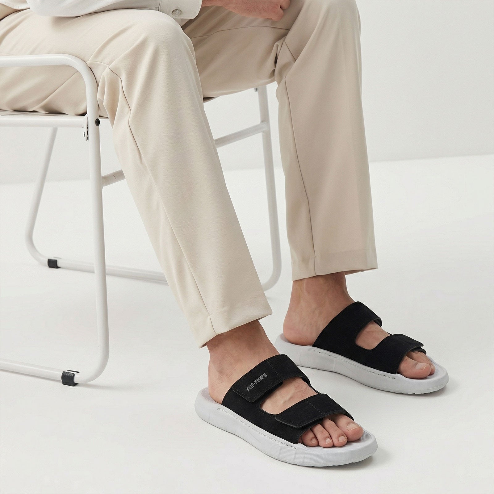 Men's Daily Wear Sandals - WE8821 Light Grey Black