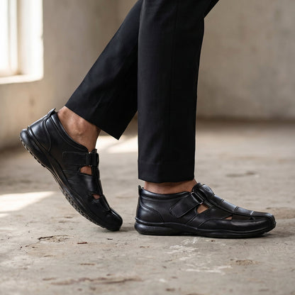 Men's Roman Sandals  - WF6255 Black