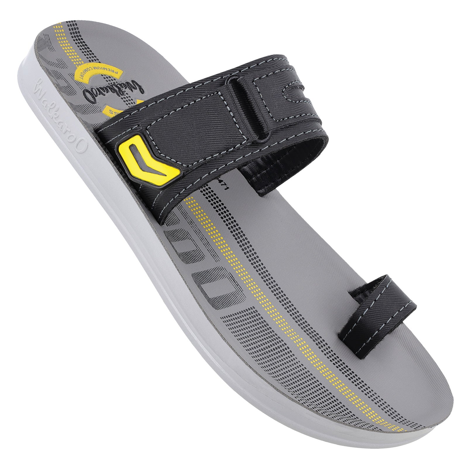 Boy s Daily Wear Sandals WG5471 Black Grey Walkaroo Footwear