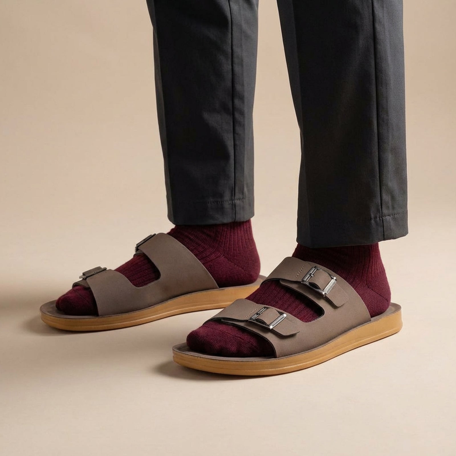 Men's Daily Wear Sandals  - WG5661 Camel
